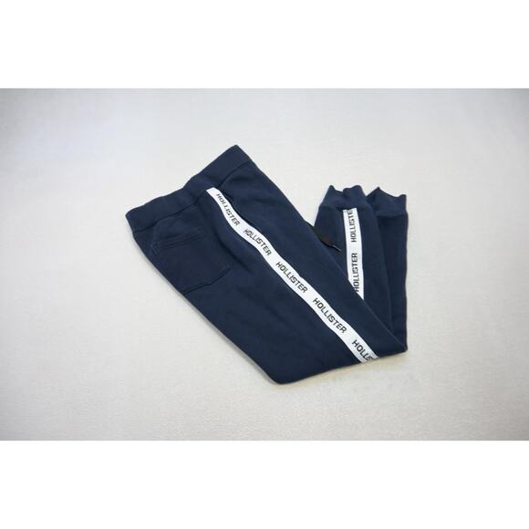 Hollister Jogger Sweat Pants Relaxed Fleece With Pockets Blue Mens Sz Large - Picture 1 of 9